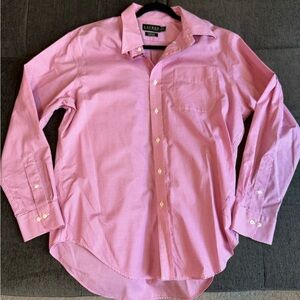 Ralph Lauren Men's Pink Checkered Shirt